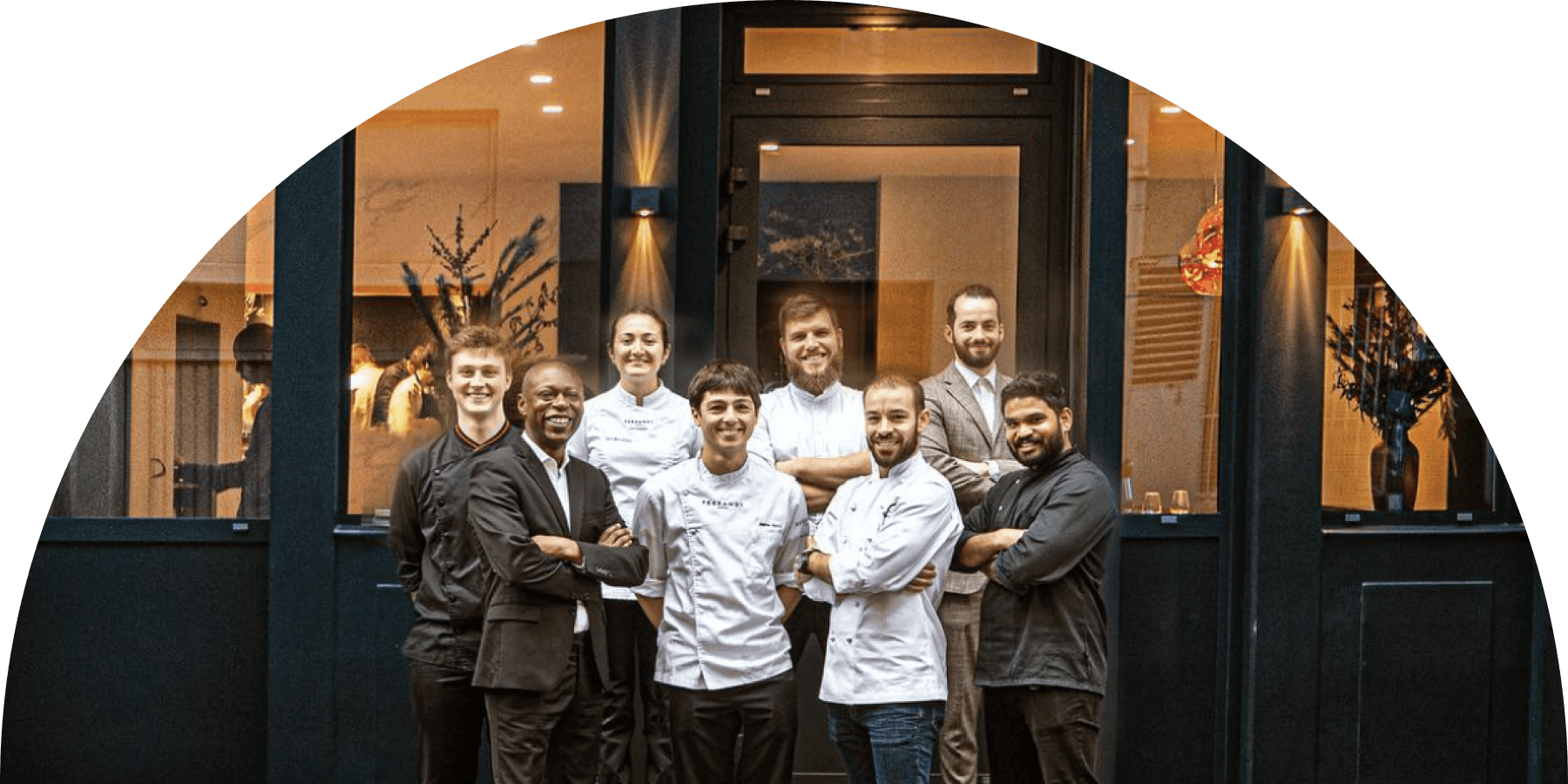 equipe du restaurant étoile H située à Paris